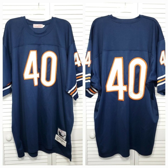 Chicago Bears Sayer 40 Mitchell Ness Mens Sz 56 XXXL Throwback 1965 Jersey Blue - Picture 12 of 13
